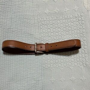 Columbia Tan Leather Belt with Silver Buckle size 30-32